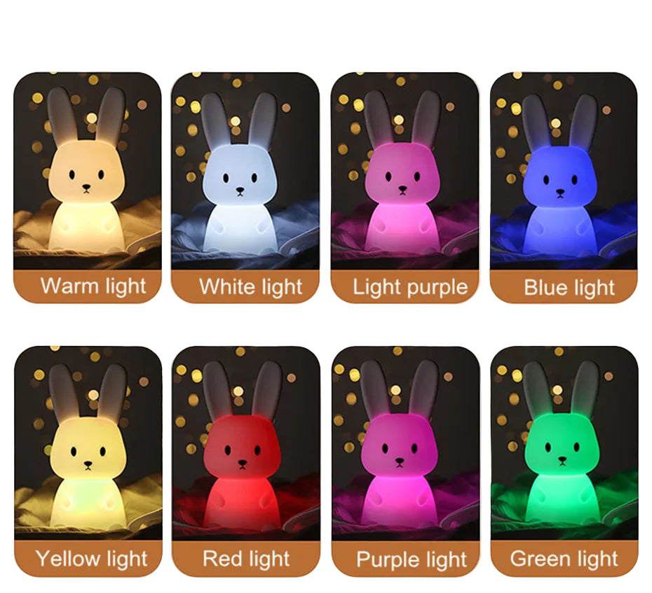Veilleuse Lapin - 7 Couleurs - Veilleuse bébé