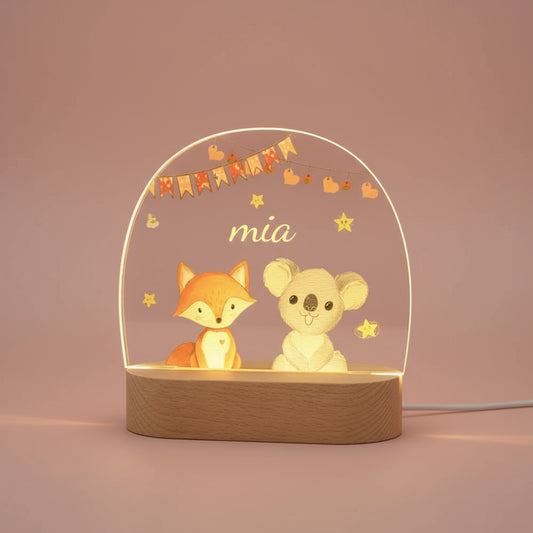 Veilleuse bébé Personnalisée Animaux de la Savane - Veilleuse bébé