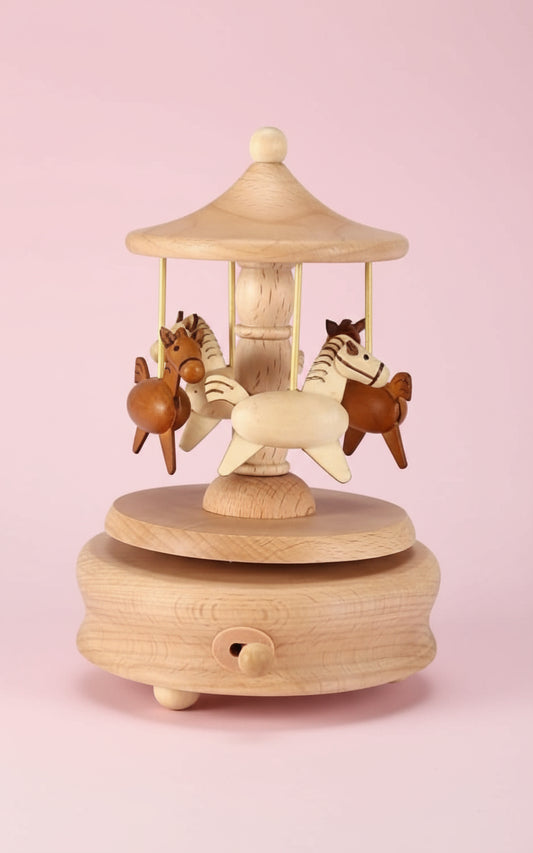 Boite à Musique Bébé Carrousel - Jouet En bois bébé