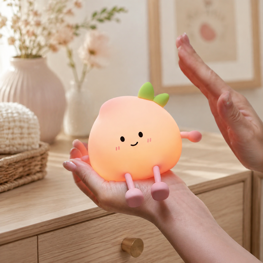 Commande tactile de la veilleuse bébé pêche rechargeable