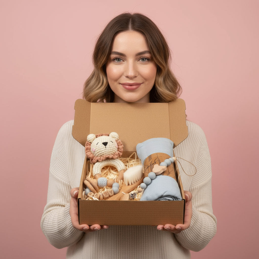 Coffret de Naissance Personnalisé Petit Lion - Coffret de Naissance