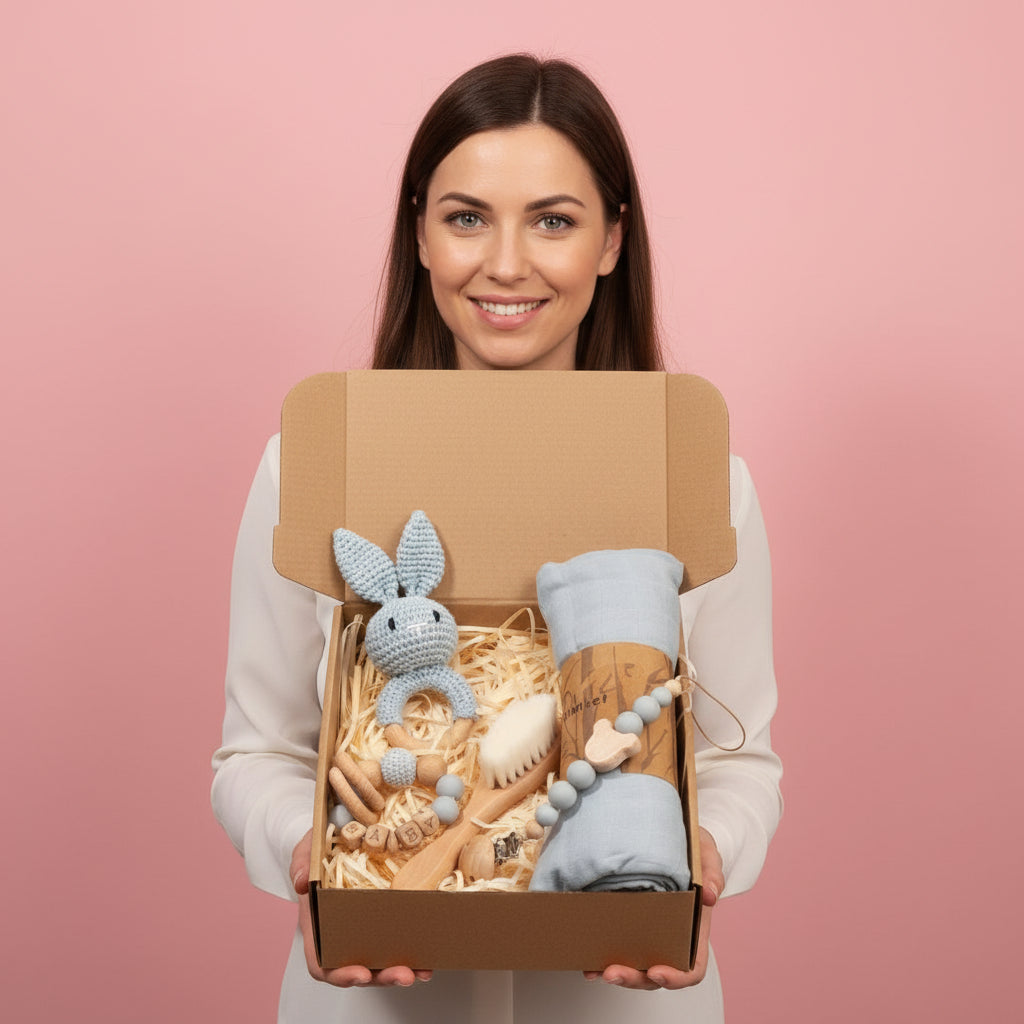 Coffret de Naissance Personnalisé Petit Lapin - Coffret de Naissance