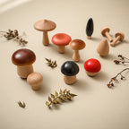 Jeu d’eveil Champignon - Set de Champignon Bois - Jeu D’eveil bébé