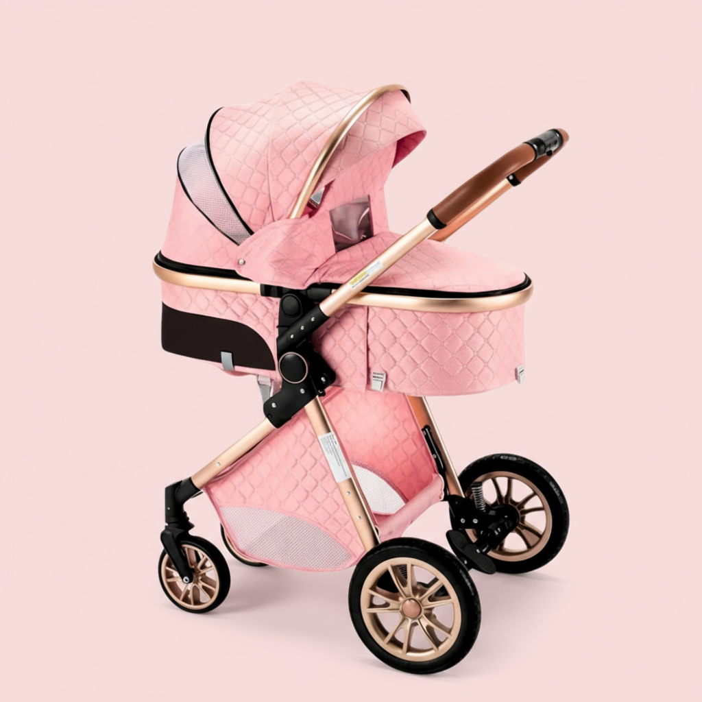 Poussette 3 en 1 Elegance Rose - Poussette 3 en 1