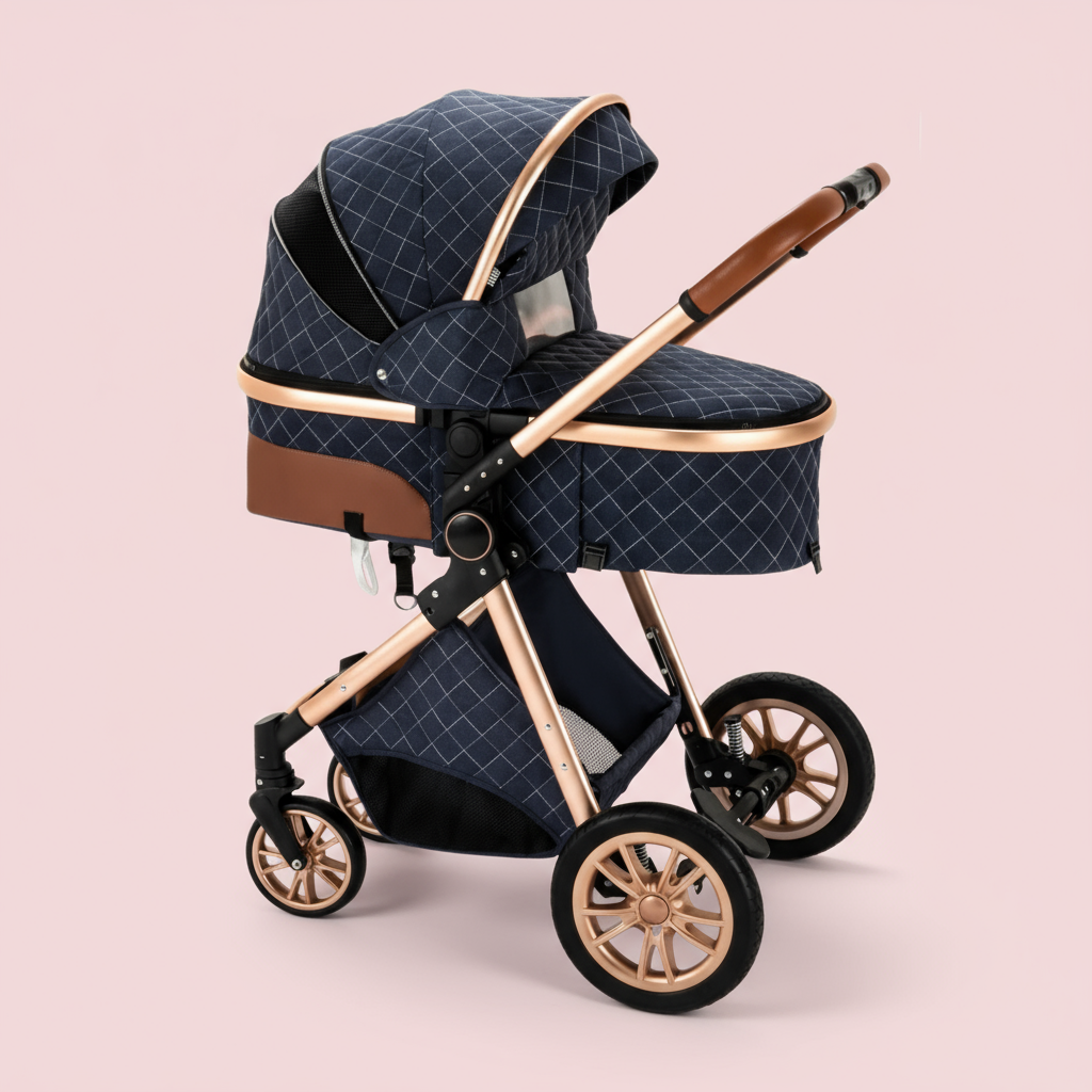 Poussette 3 en 1 Elegance Bleu - Poussette 3 en 1