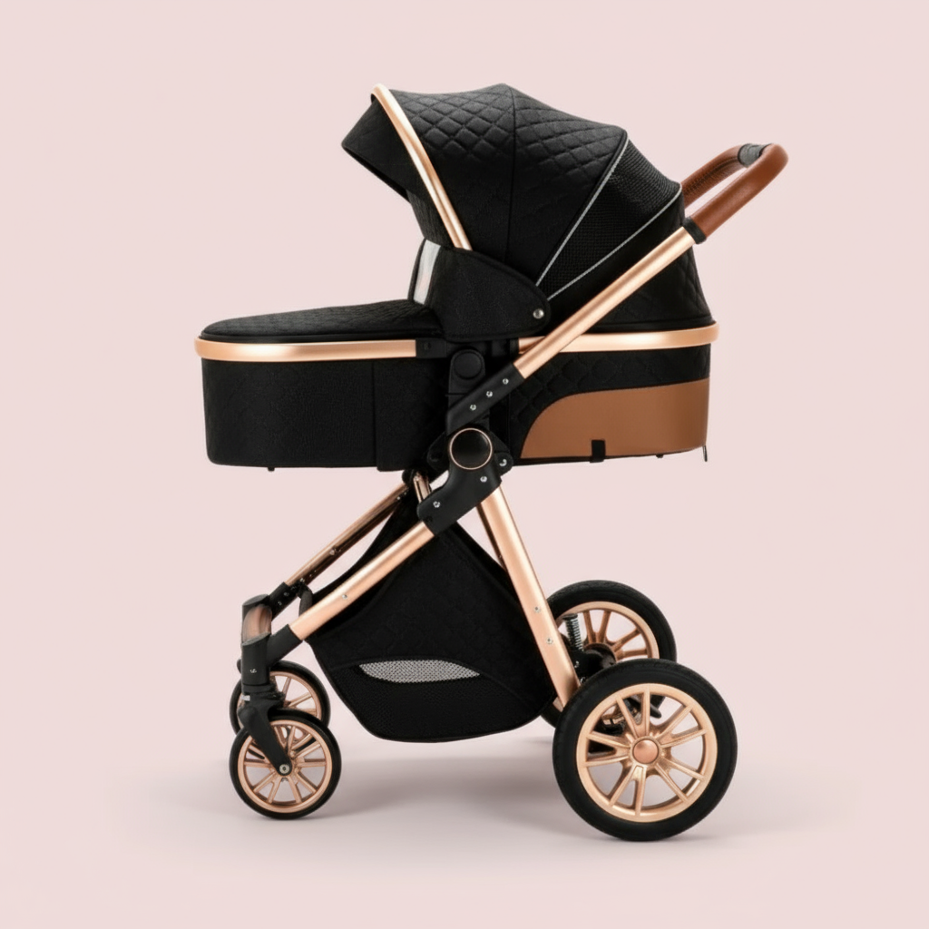 Poussette 3 en 1 Elegance Noir - Poussette 3 en 1