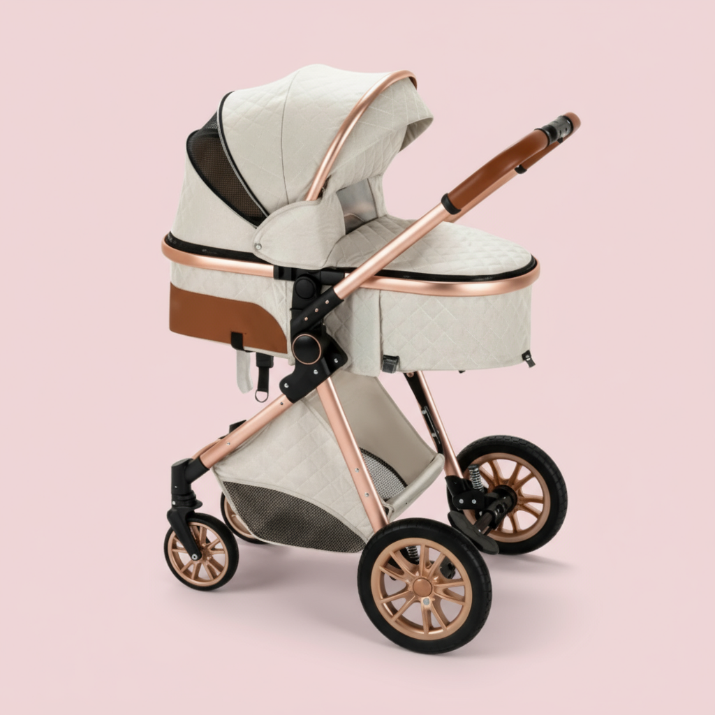 Poussette 3 en 1 Elegance Beige Creme - Poussette 3 en 1