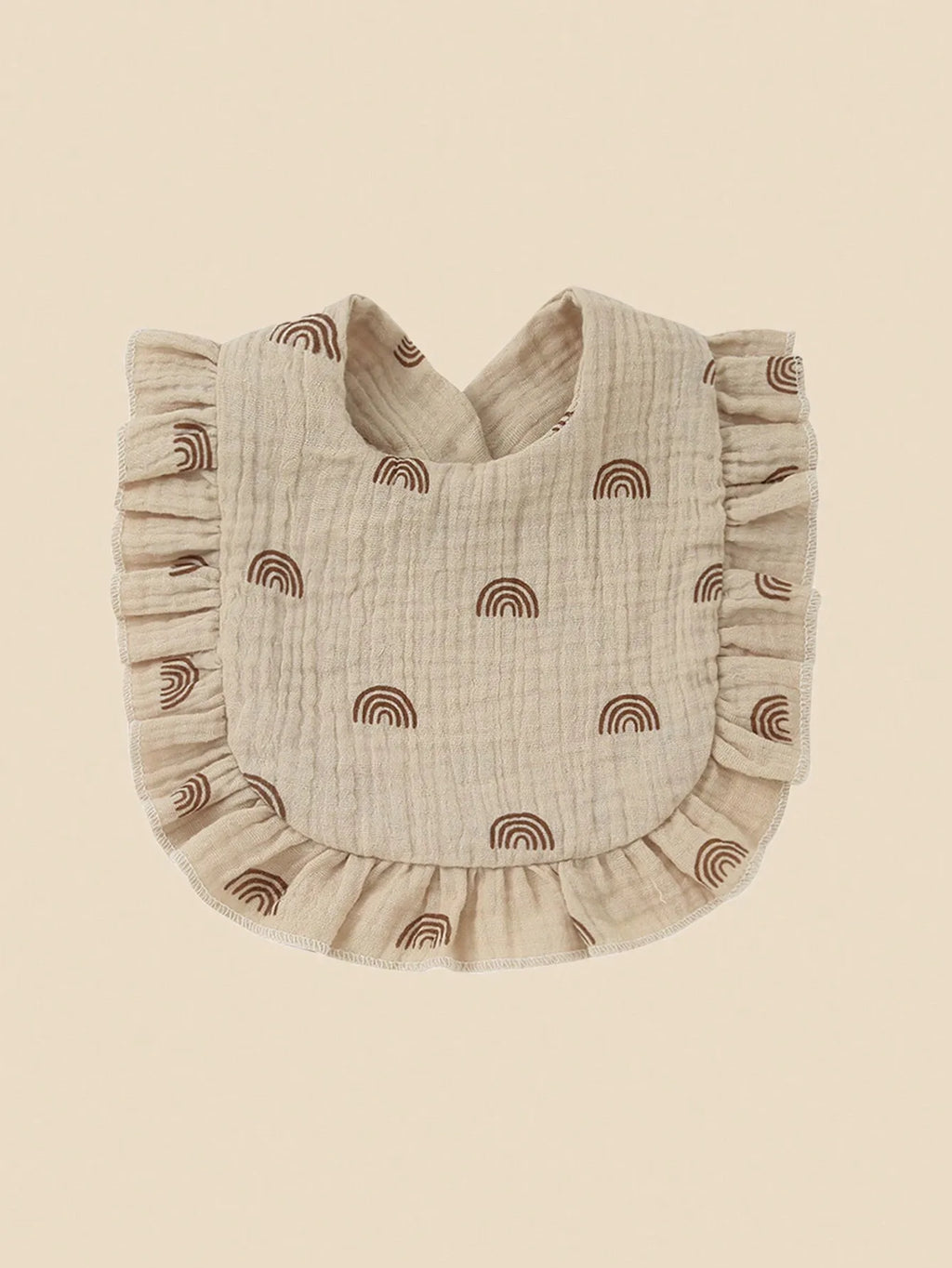 Lot de 2 Bavoirs Bébé en Gaze de Coton à Volants
