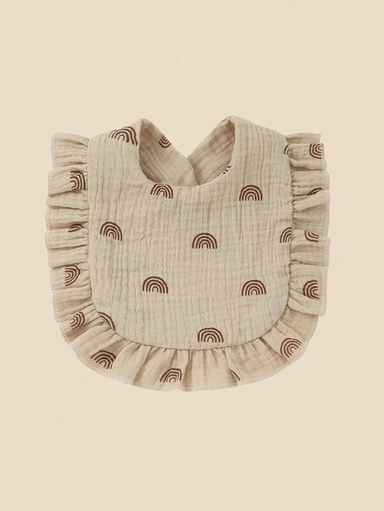 Lot de 2 Bavoirs Bébé en Gaze de Coton à Volants