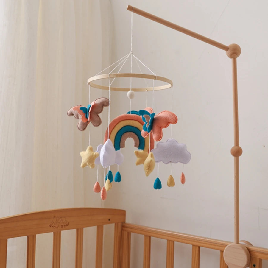 Mobile bébé Papillons et Arc en ciel