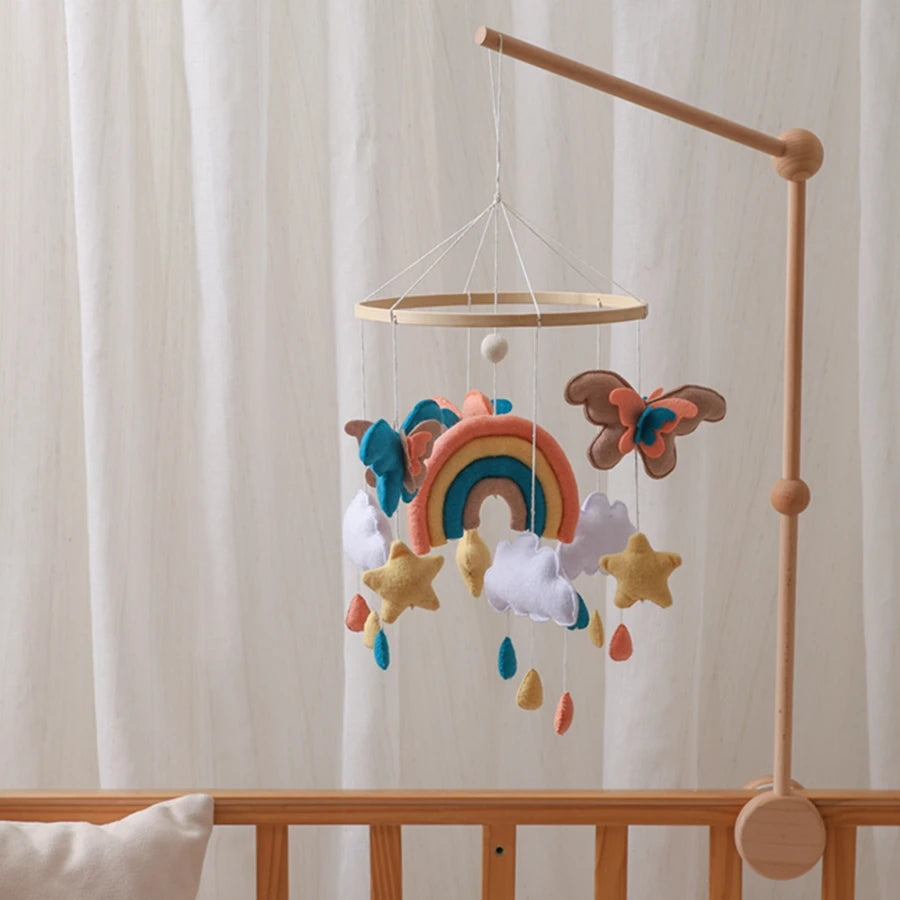 Mobile bébé Papillons et Arc en ciel