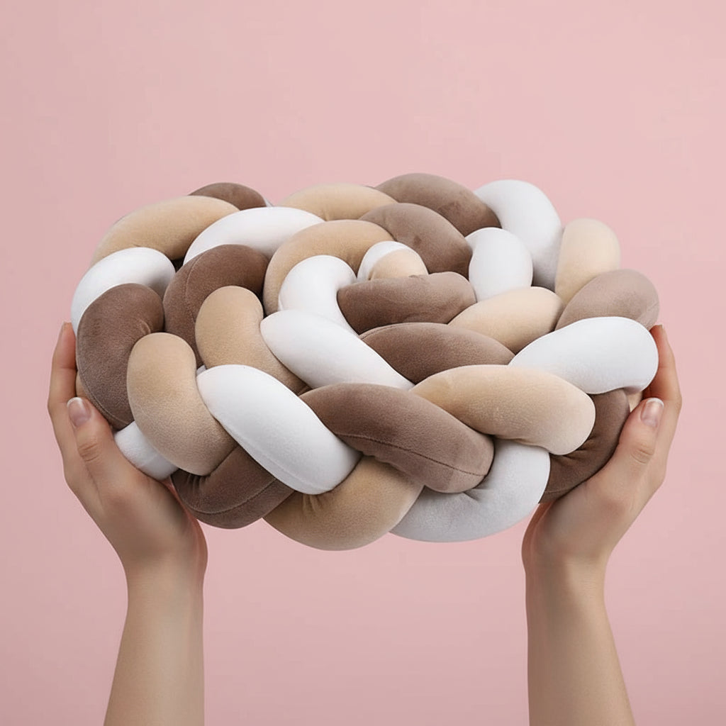 Tresse de lit Bébé - Beige - Marron / 1 mètre - Tresse de Lit