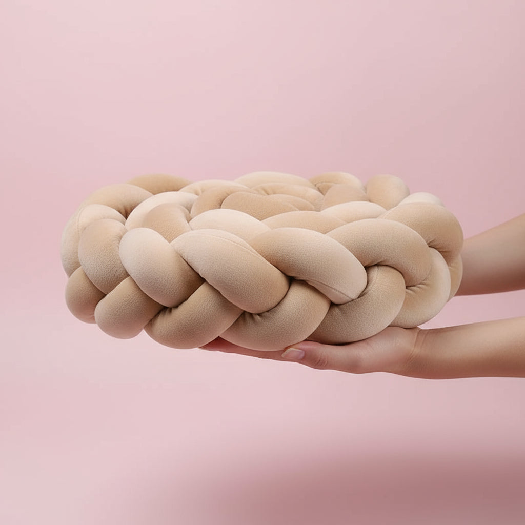 Tresse de lit Bébé - Beige Foncé - Beige Clair / 1 mètre - Tresse de Lit