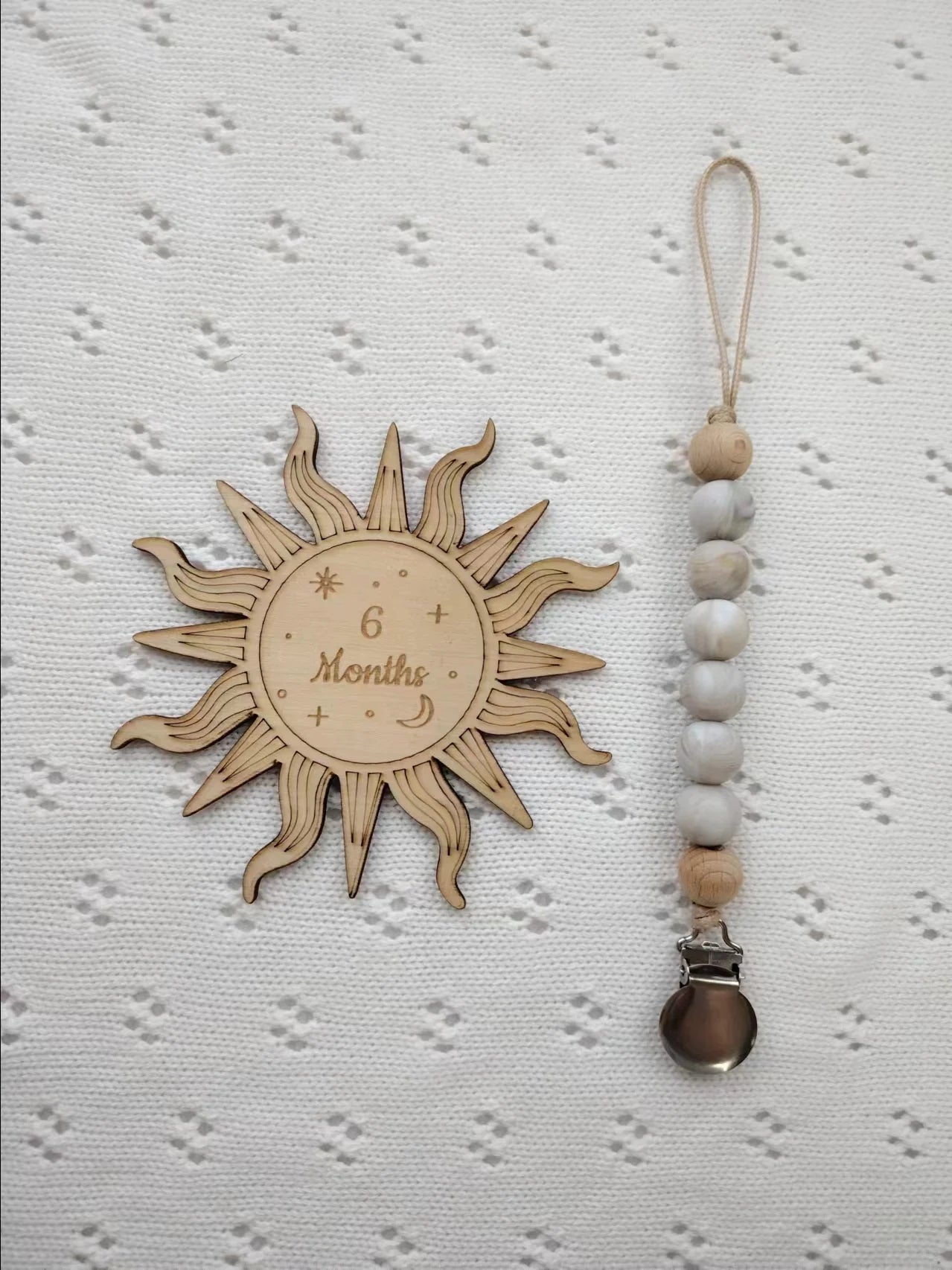 Attache tétine Bébé en Perles