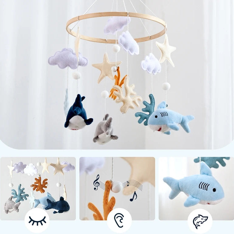 Mobile bébé de Lit Garçon Petit Requin