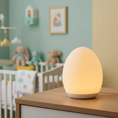 Veilleuse Enfant Petit Oeuf, lampe de nuit en forme d'œuf, idéale pour apaiser les enfants pendant la nuit.