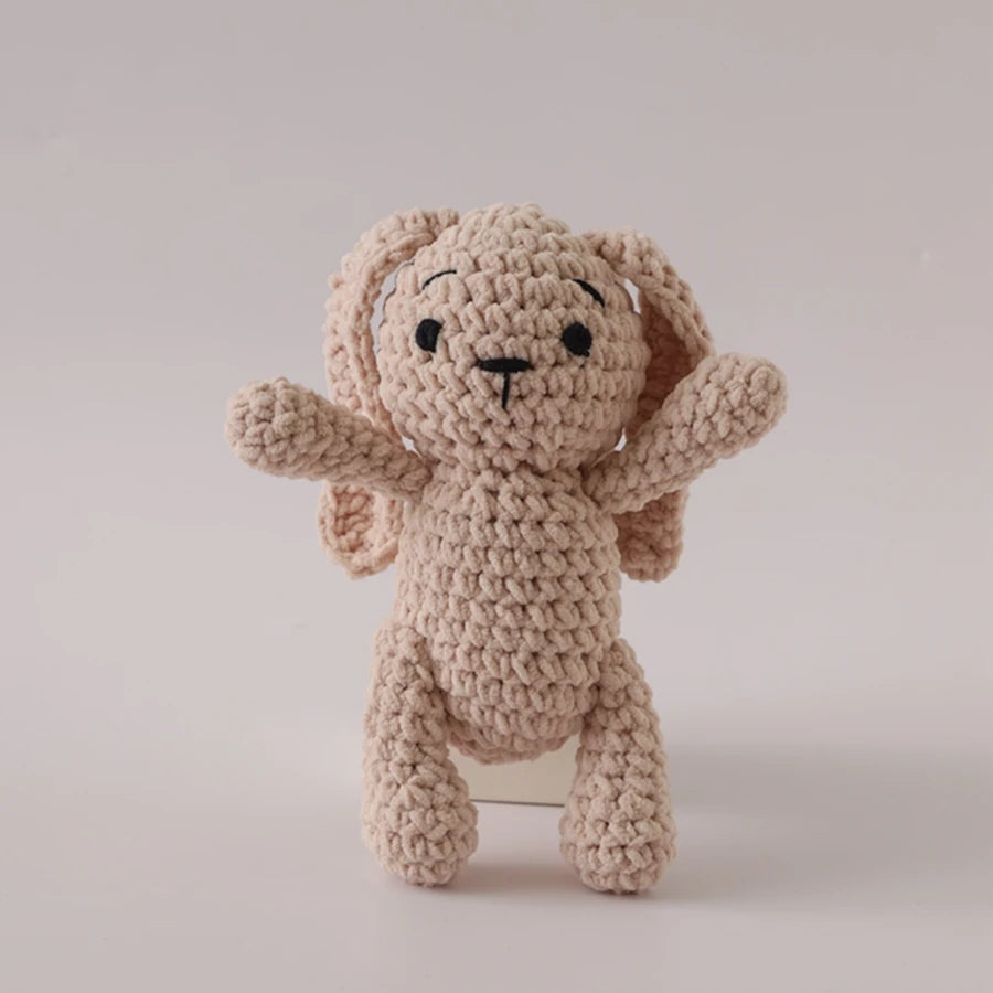 Hochet bébé Animaux en Crochet et Bois