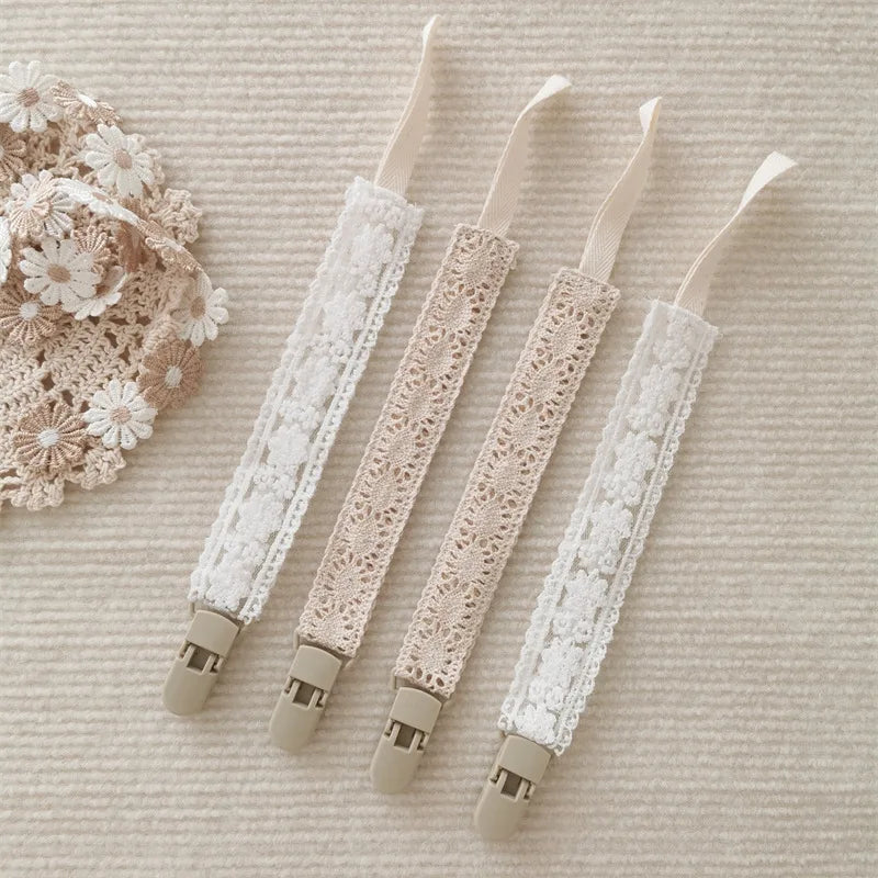 Attache Tétine Fille Petite Dentelle - Attache Tétine