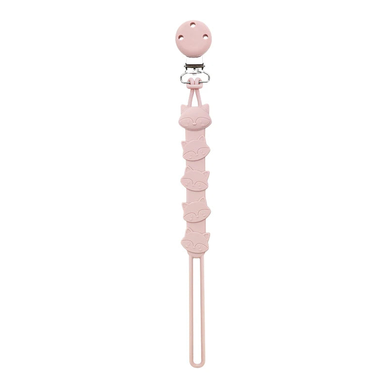 Attache-Tétine Bébé en Silicone à Motifs Animaux