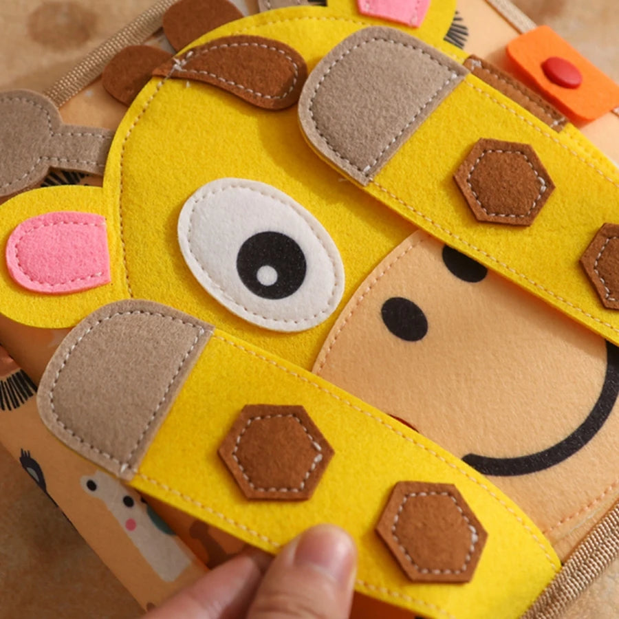 Livre Sensoriel Bébé en Tissu – Girafe