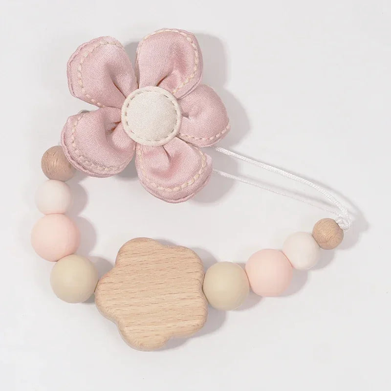 Attache tétine Personnalisé Petite Fleur Rose - Attache Tétine