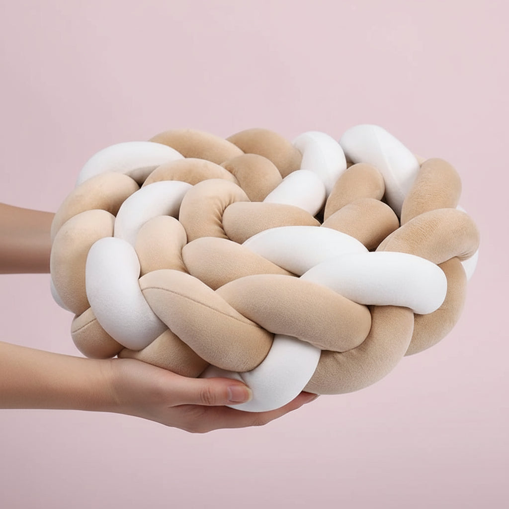 Tresse de lit Bébé - Beige - Blanc / 1 mètre - Tresse de Lit