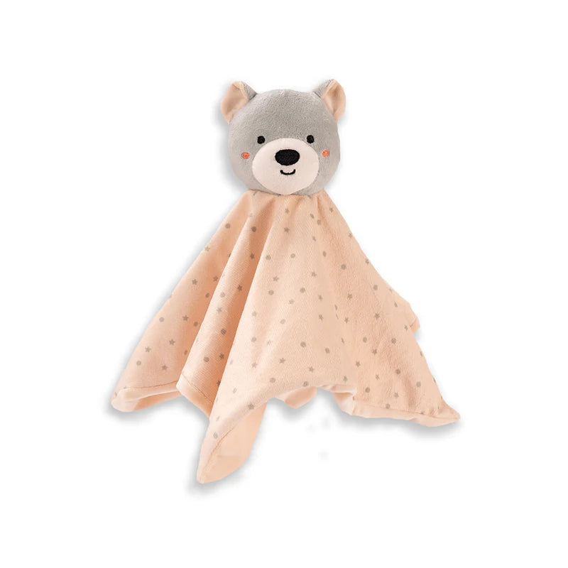 Doudou Bébé Tout doux en polyester, tête d'ours mignonne, parfait pour les bébés de 1 à 3 ans.