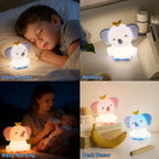 Veilleuse Bébé Éléphant en Silicone Rechargeable