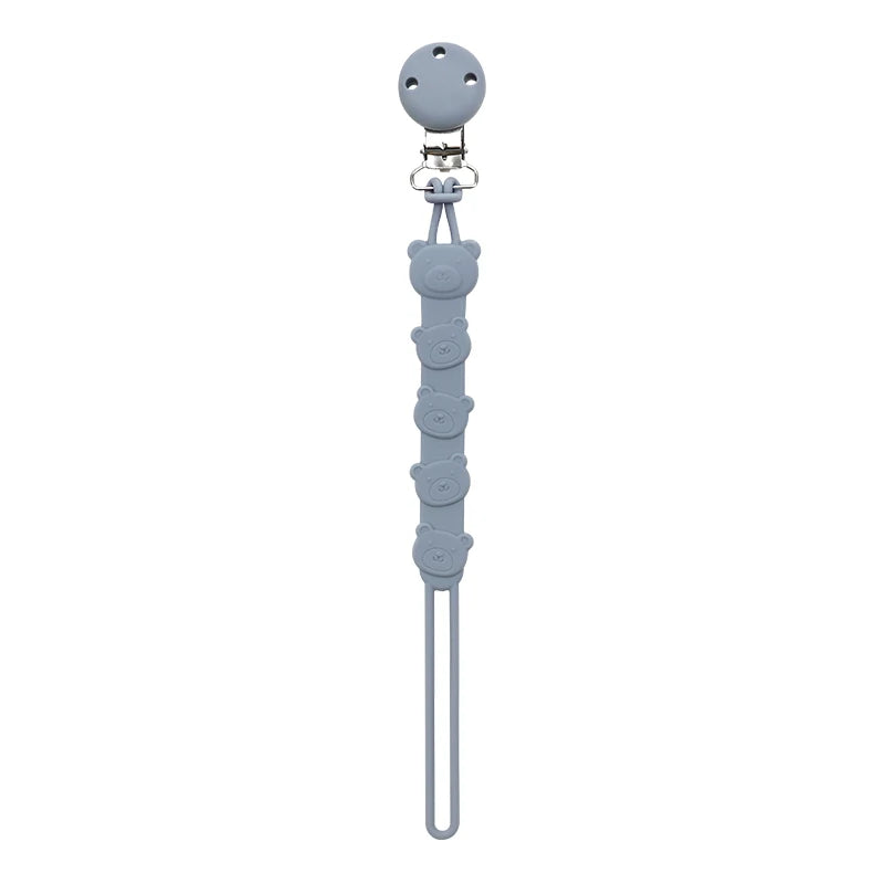 Attache-Tétine Bébé en Silicone à Motifs Animaux