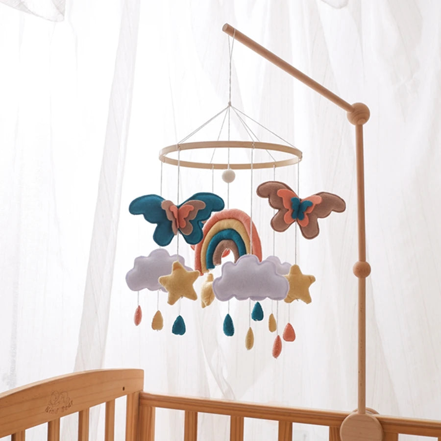 Mobile bébé Papillons et Arc en ciel