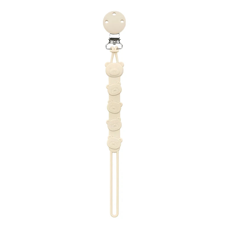 Attache-Tétine Bébé en Silicone à Motifs Animaux