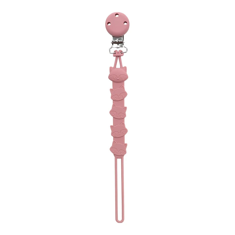 Attache-Tétine Bébé en Silicone à Motifs Animaux