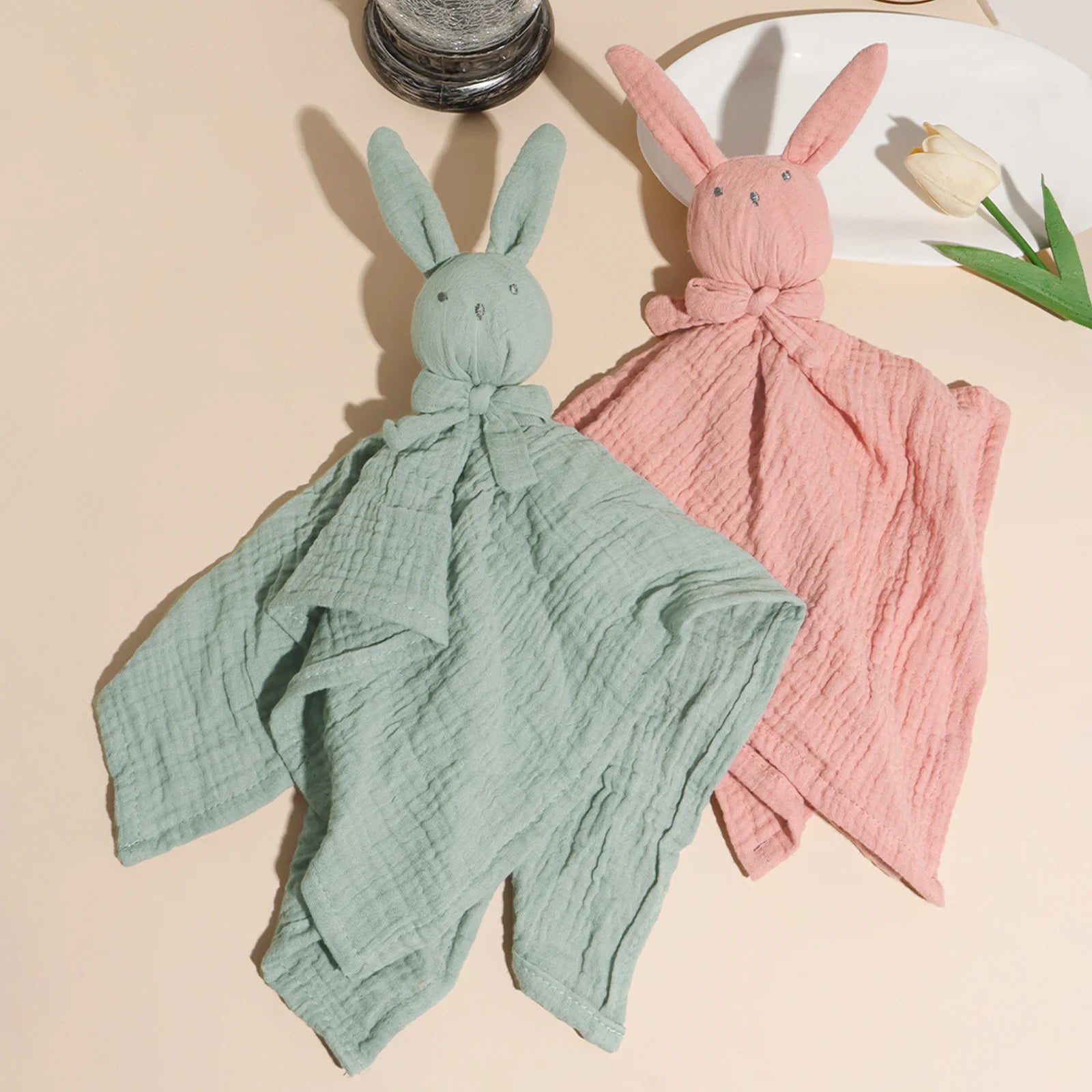 Doudou Petit Lapin en Coton Gaze