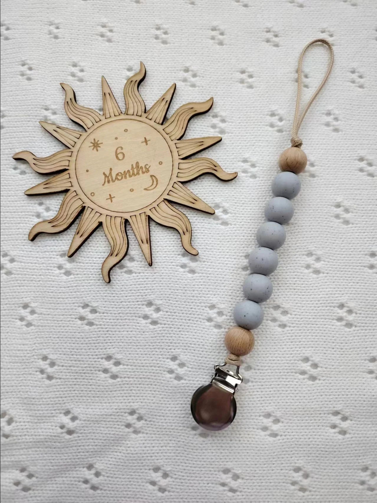 Attache tétine Bébé en Perles