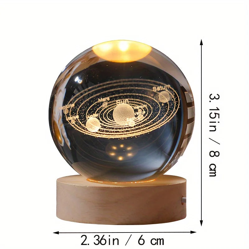 Veilleuse Boule de Cristal 3D pour Chambre de Bébé