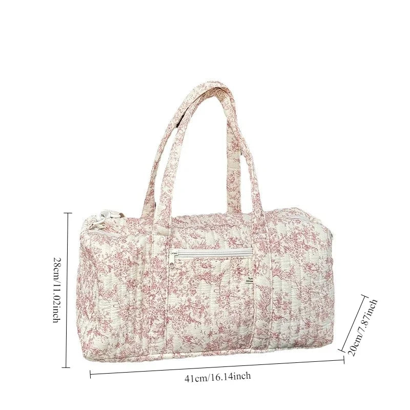 Sac Maternité pour Maman Fleurs Roses Beige - SAC A LANGER