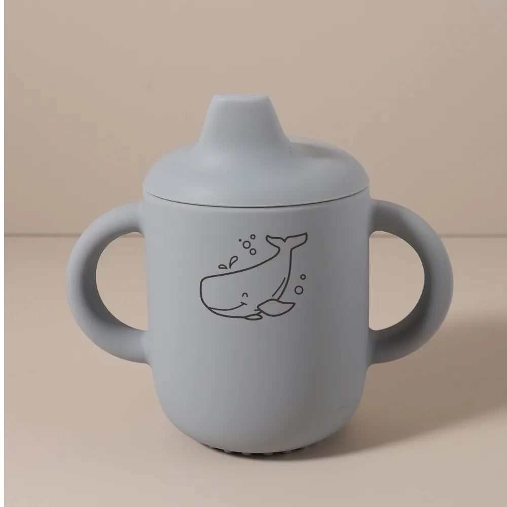 Tasse d’Apprentissage Bébé Personnalisée en Silicone – 180 ml