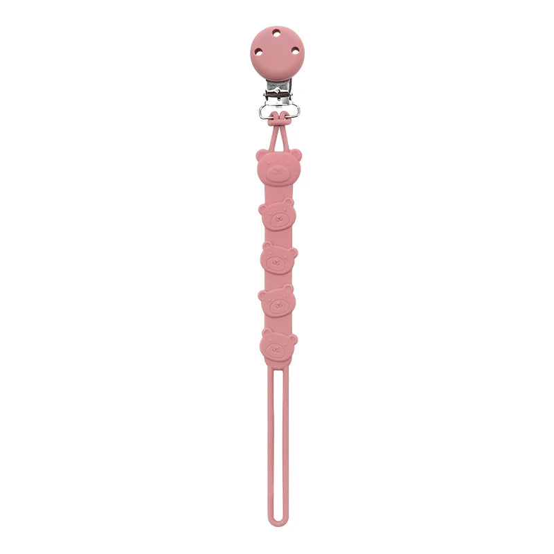 Attache-Tétine Bébé en Silicone à Motifs Animaux
