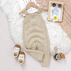 Barboteuse Bébé en Tricot à Bretelles