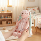 Peluche Lapin Rose Kalinou Lapin Rose Bleu / 35cm - Peluche