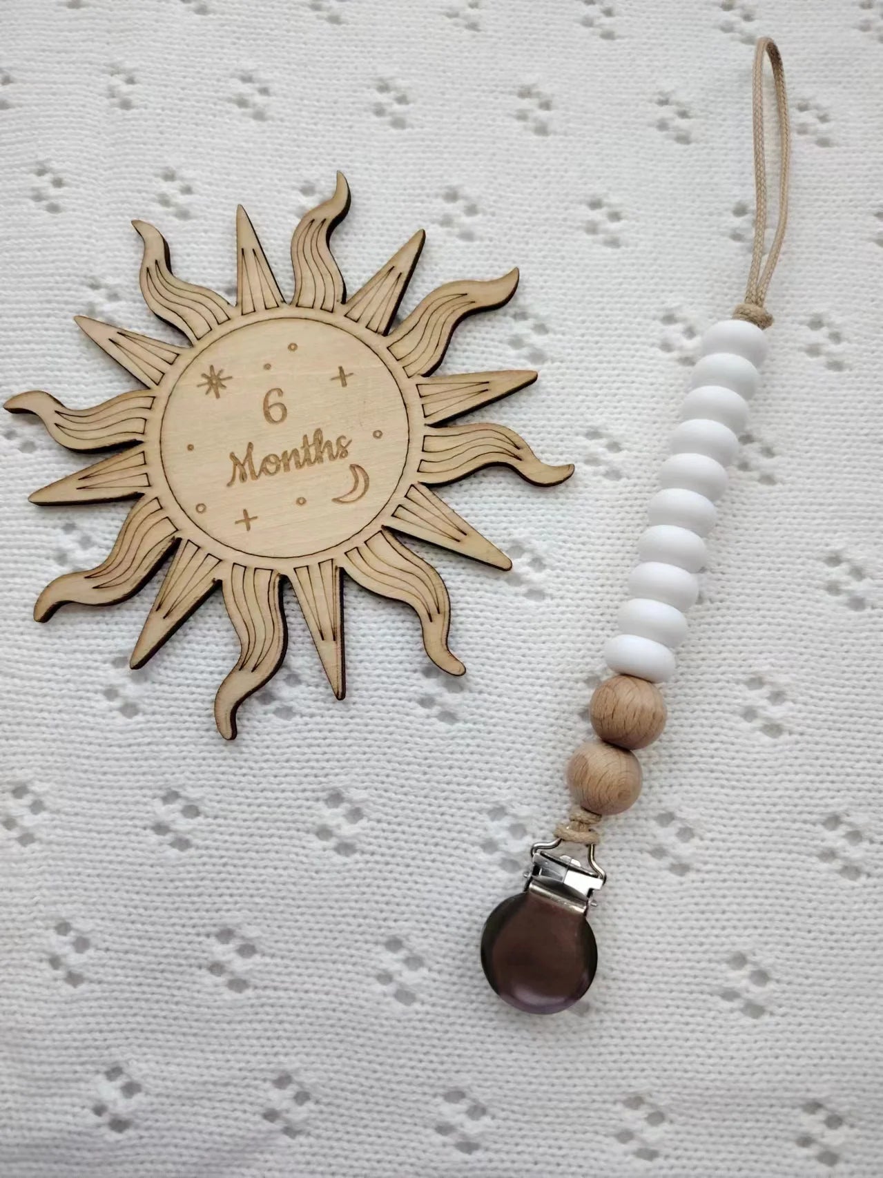 Attache tétine Bébé en Perles