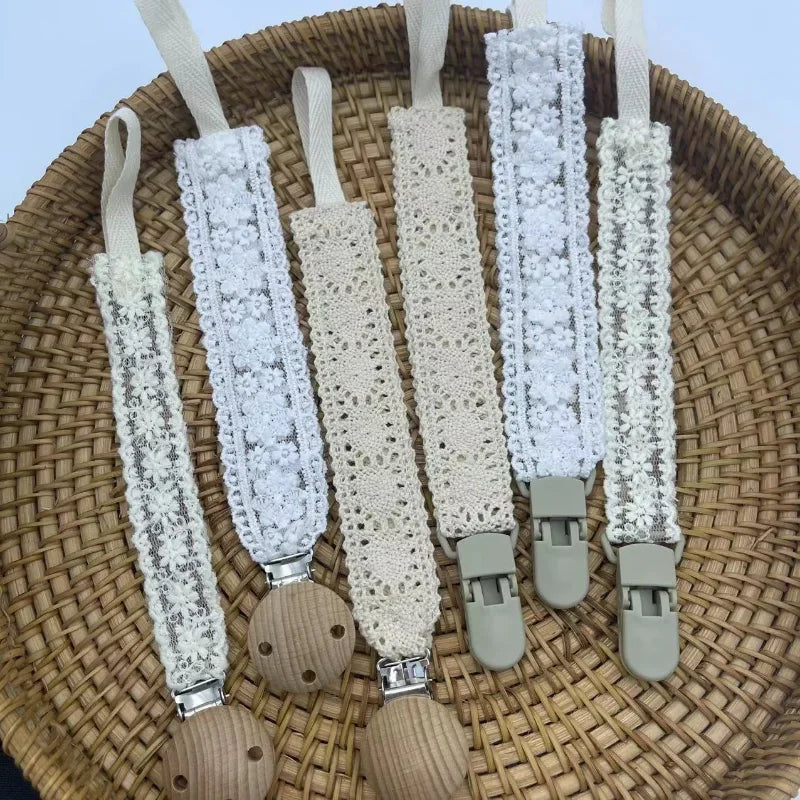 Attache Tétine Fille Petite Dentelle - Attache Tétine