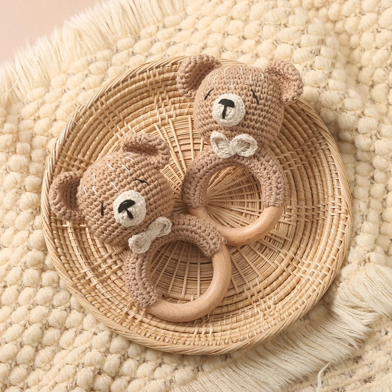 Hochet Crochet Ourson - Petit Ours - Hochet bebe