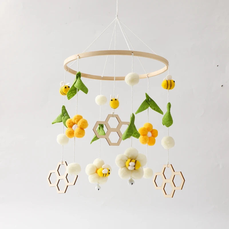 Mobile Bébé Petites Fleurs et Abeilles - Abeille Jaune