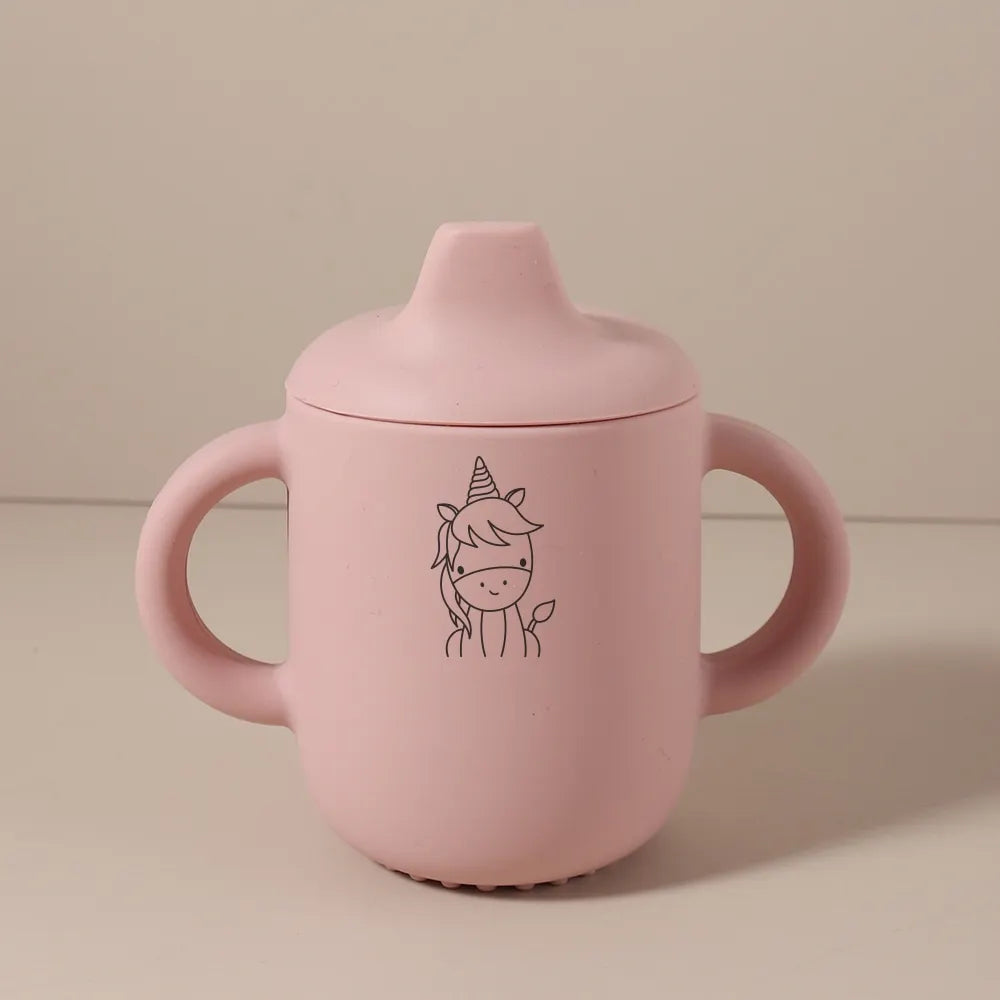 Tasse d’Apprentissage Bébé Personnalisée en Silicone – 180 ml