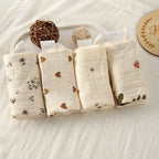 Linges de Toilette Bébé en Gaze de Coton — Lot de 3 ou 5