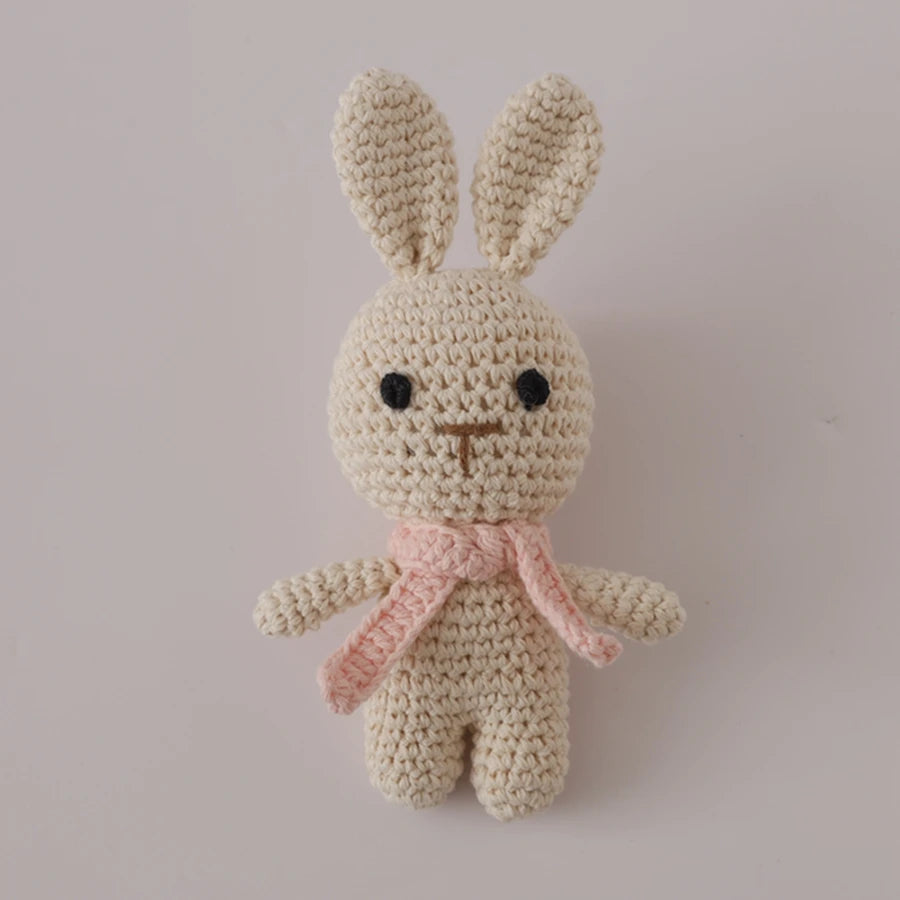 Hochet bébé Animaux en Crochet et Bois