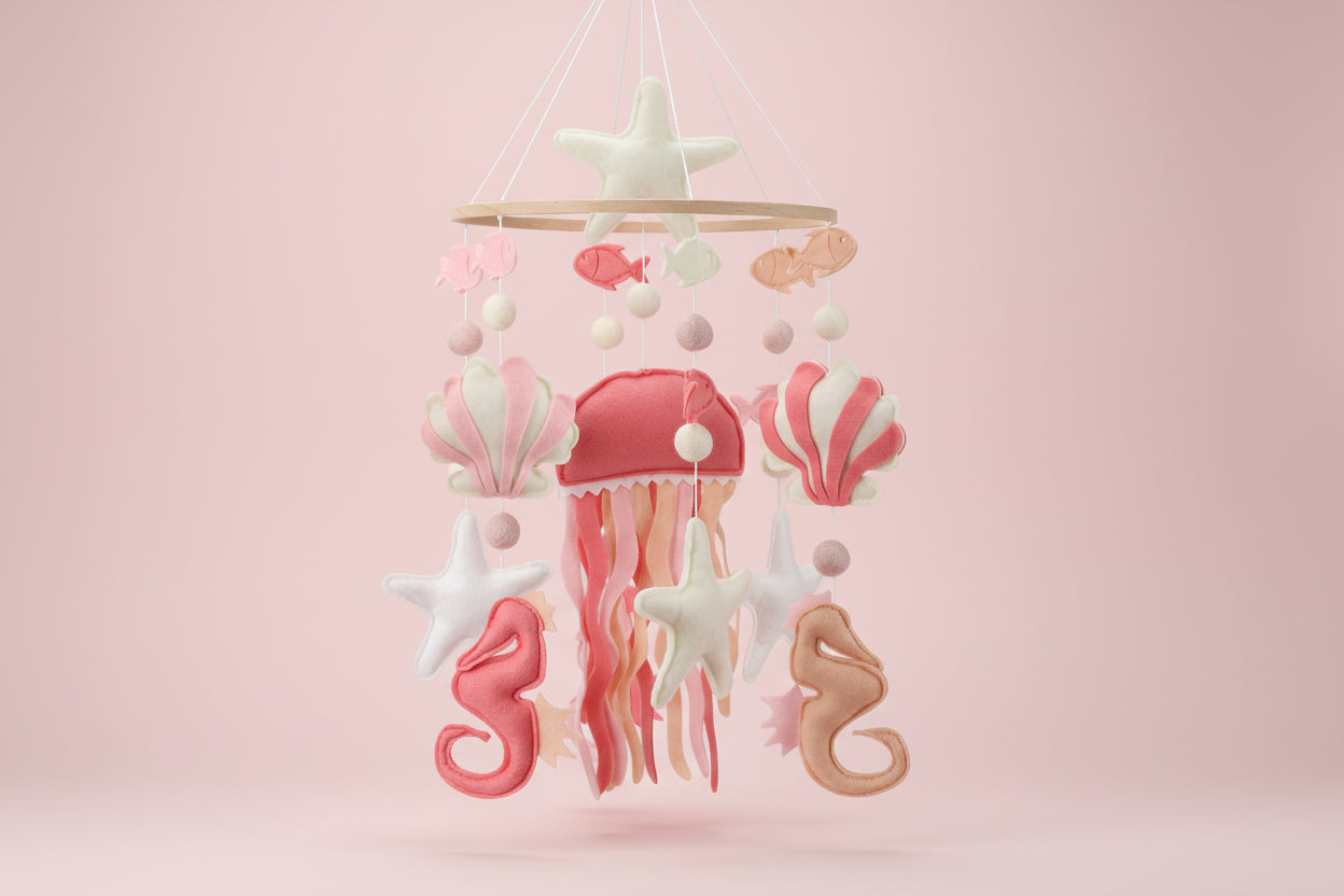 Grand Mobile de Lit Bébé Océan Coquillage Etoile de Mer