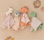 Doudou Bébé Tout doux en polyester, personnages mignons, parfait pour les bébés de 1 à 3 ans.