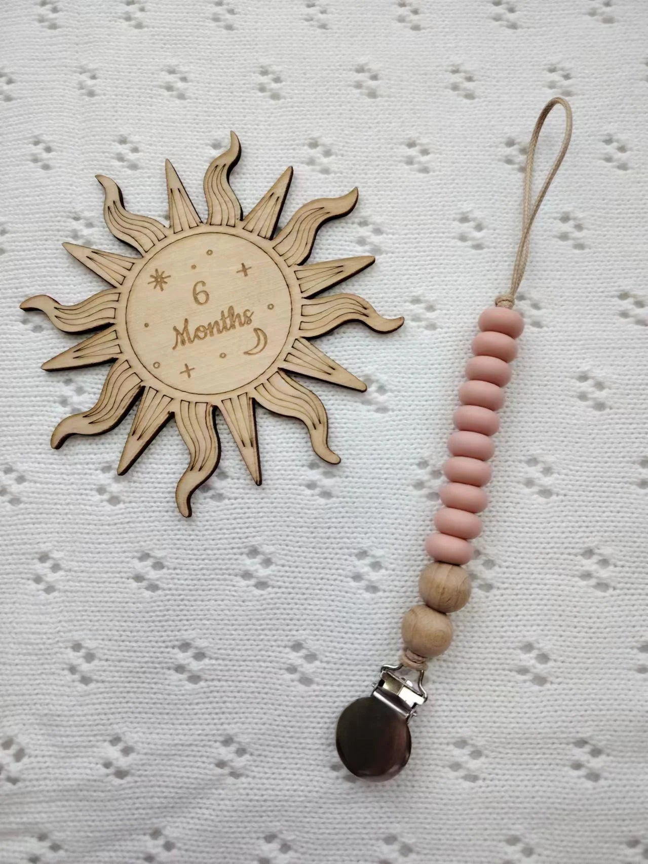 Attache tétine Bébé en Perles